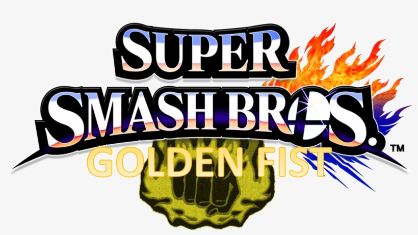 Golden Fist Logo - Super Smash Bros Title, transparent png #6117078