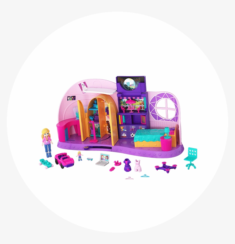 Polly Pocket™ Go Tiny ™ Room Playset With Dolls And, transparent png #6118645