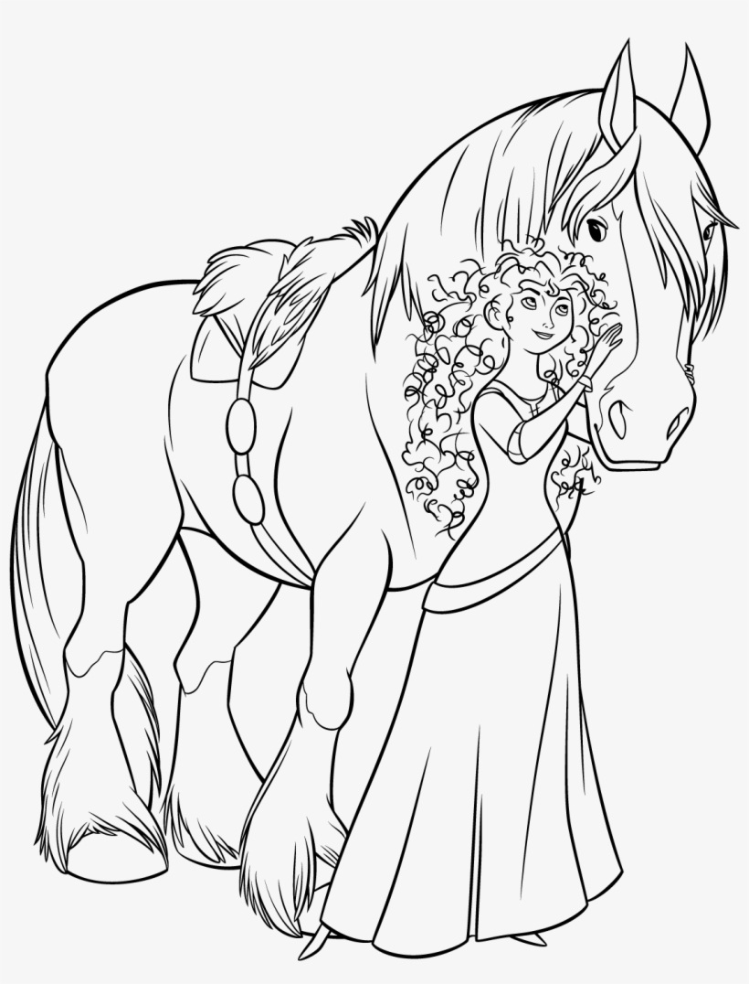 Merida-angus - Desenho Para Colorir Princesa Valente, transparent png #6120768