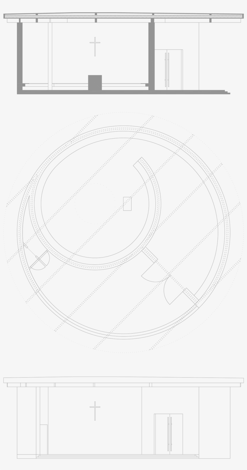 A Chapel Designed For The Small Town Of Los Janos In - Technical Drawing, transparent png #6120998