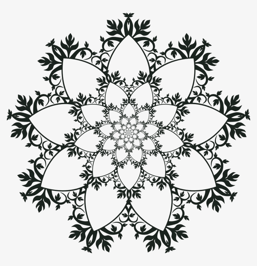 Decorative Mandala Free Adult Coloring Pages, Mandala - Patrones De Mandalas De Bordado, transparent png #6121155