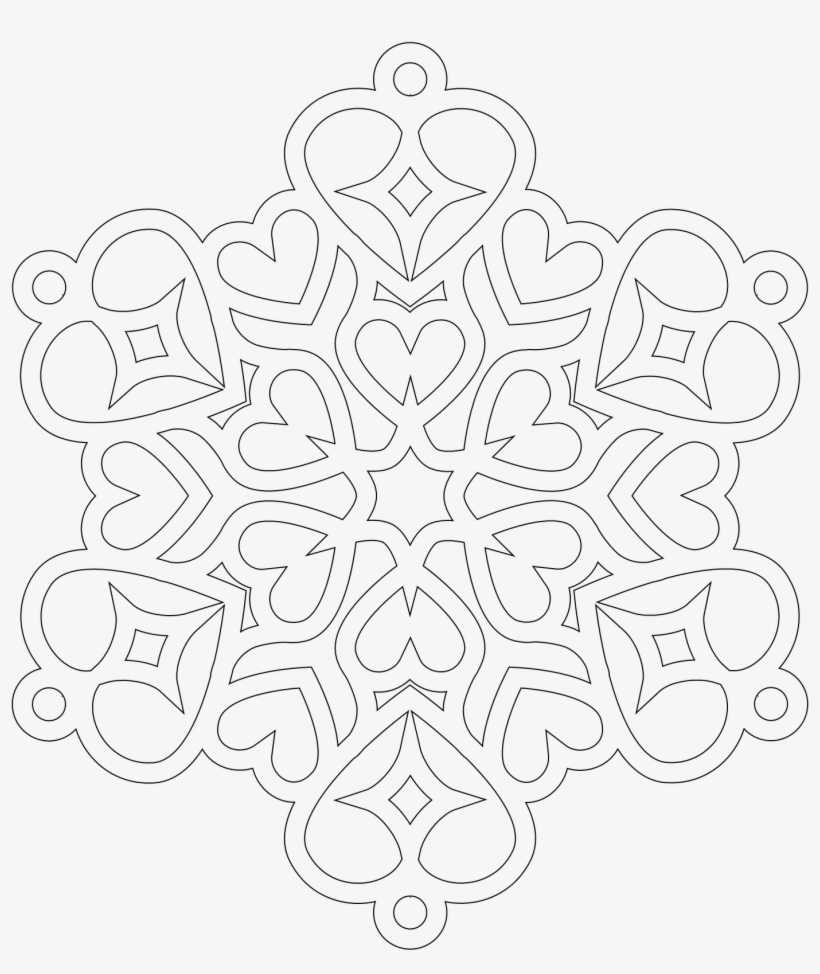 Snowflake Mandala Coloring Pages - Снежинка Раскраска Распечатать, transparent png #6121160