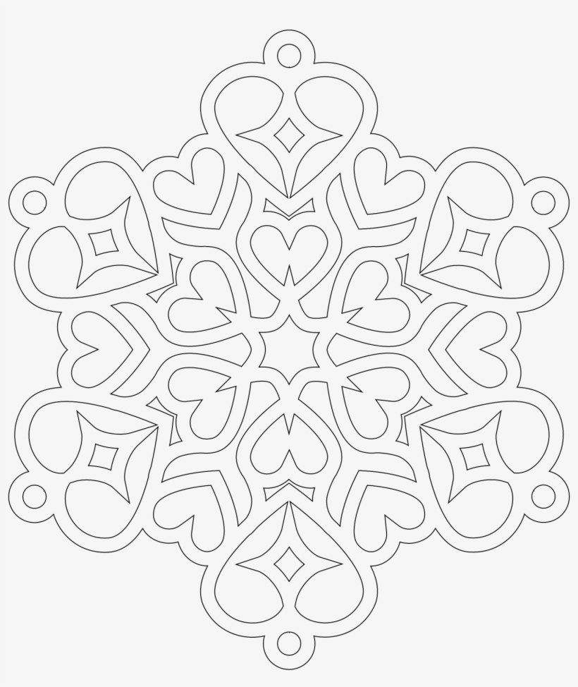 Snowflake Mandala Coloring Pages - Снежинка Раскраска Распечатать, transparent png #6121160
