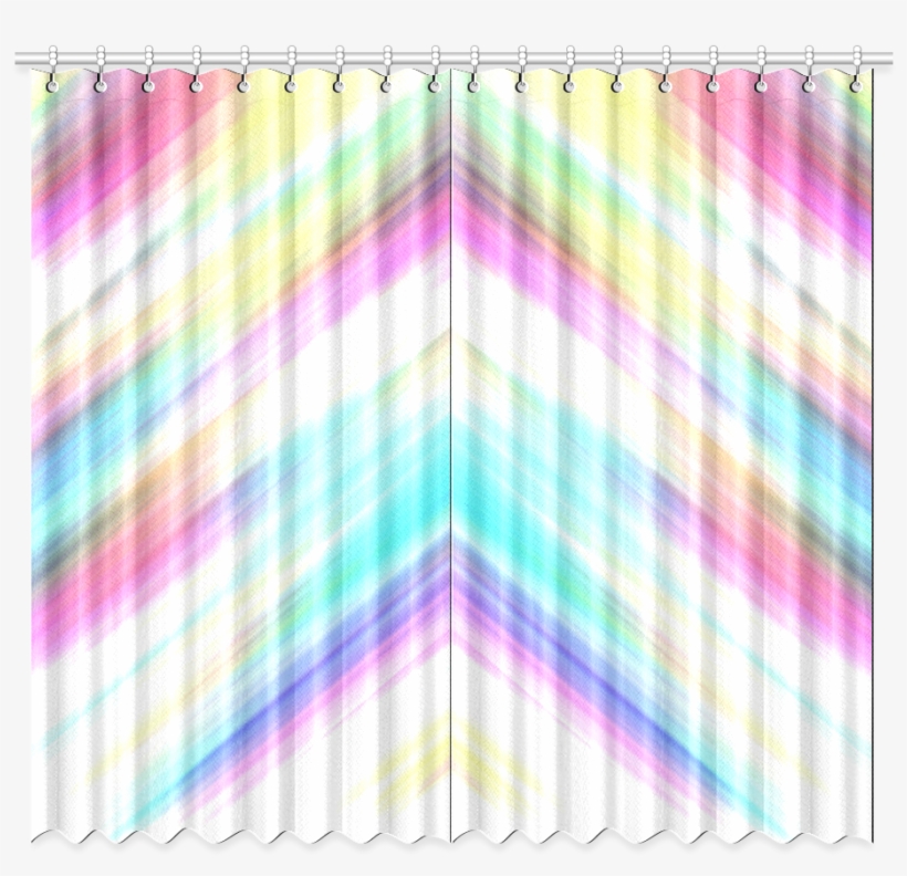 Rainbow Stripe Abstract Window Curtain 52"x96" - Art, transparent png #6121680