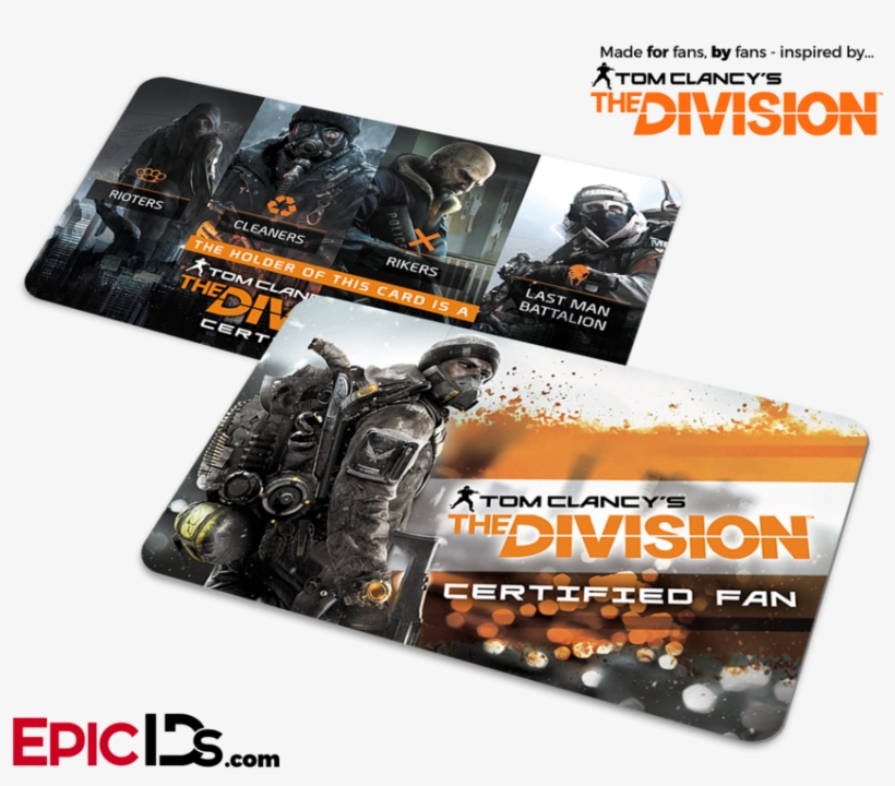 Strategic Homeland Division 'the Division' - Cool Identification Cards, transparent png #6122516