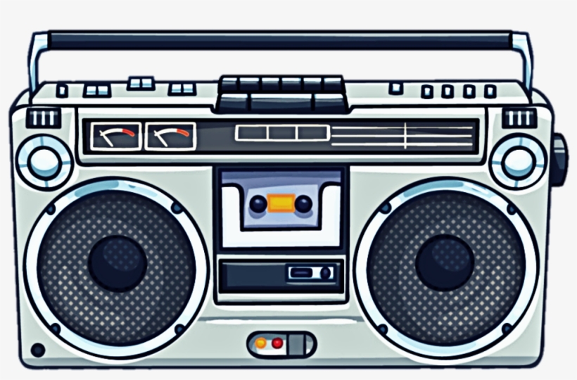 Radio Cassette Boombox Radio Radiocassette - Cassette Tape, transparent png #6122828