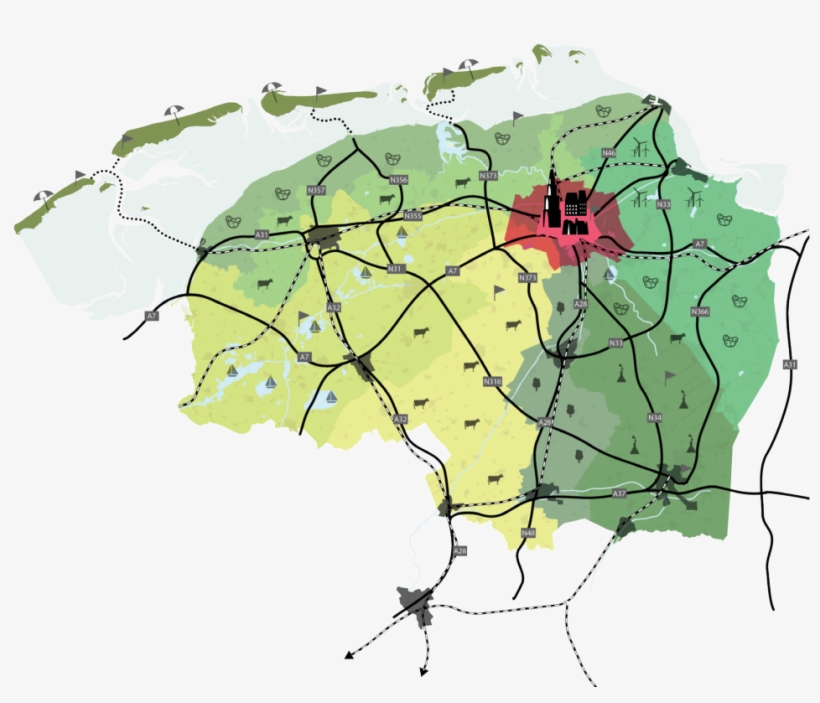 Focus On The Division Of The City And The Surrounding - Atlas, transparent png #6123434