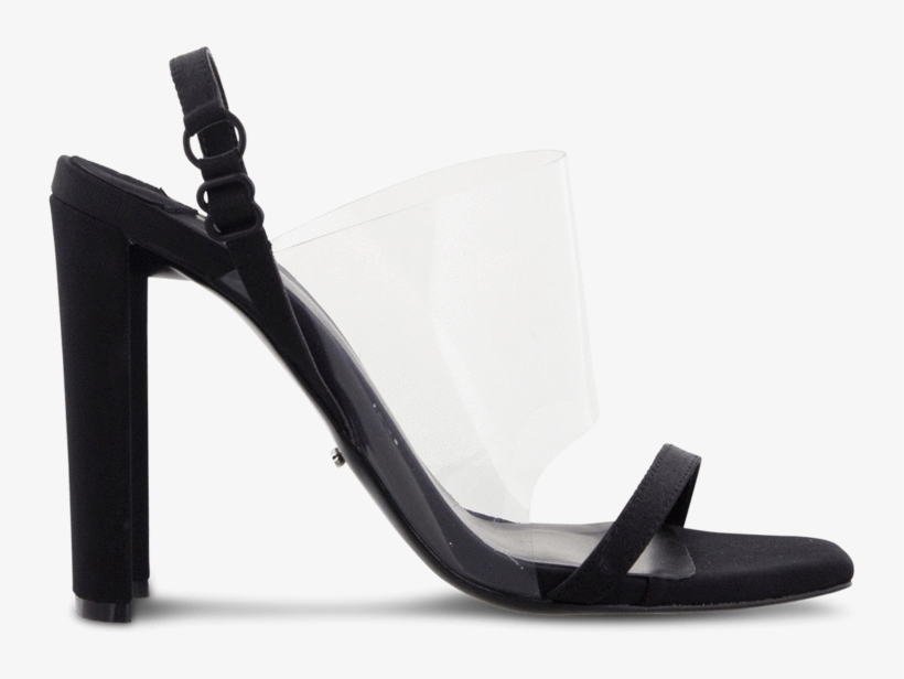 Shaq Black Elastic Heels - Women's Tony Bianco Sandal, Size 10 M - Black, transparent png #6124179