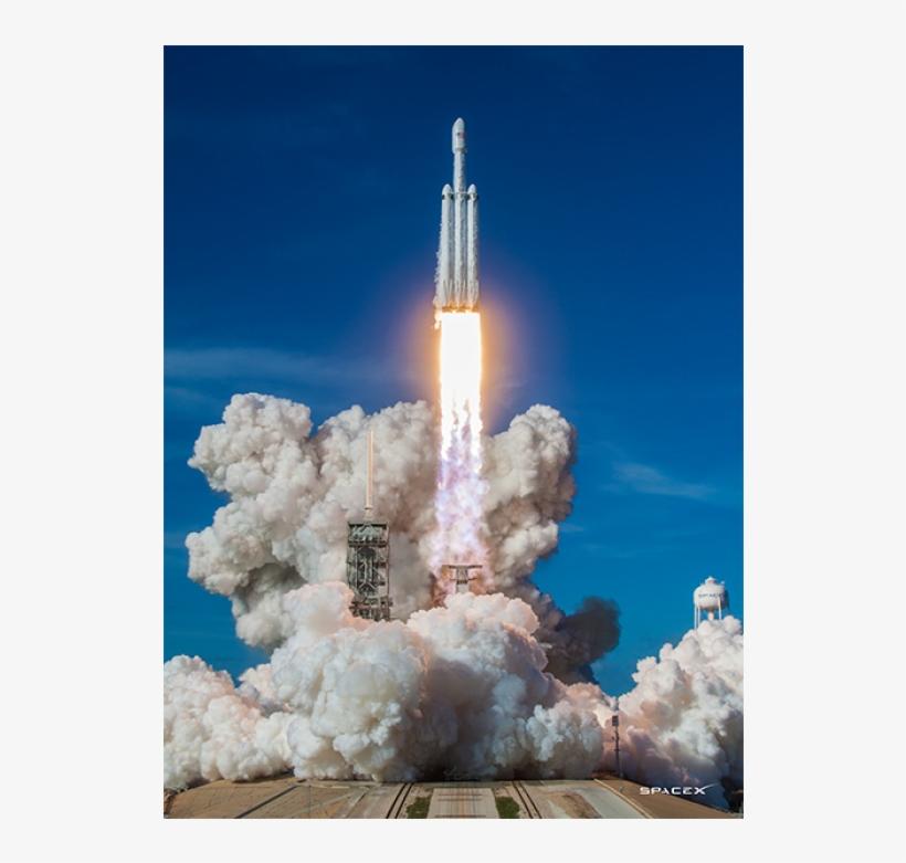 Rocket Launch Smoke Png Jpg Free Stock - Falcon Heavy, transparent png #6125615