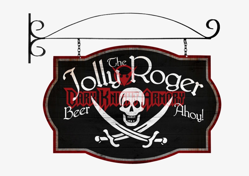 Double Sided Jolly Roger Tavern Sign - Tavern Signs, transparent png #6126612