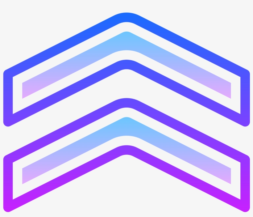 This Icon Represents Chevron, It Is Two Triangle Lines - Icon, transparent png #6127252