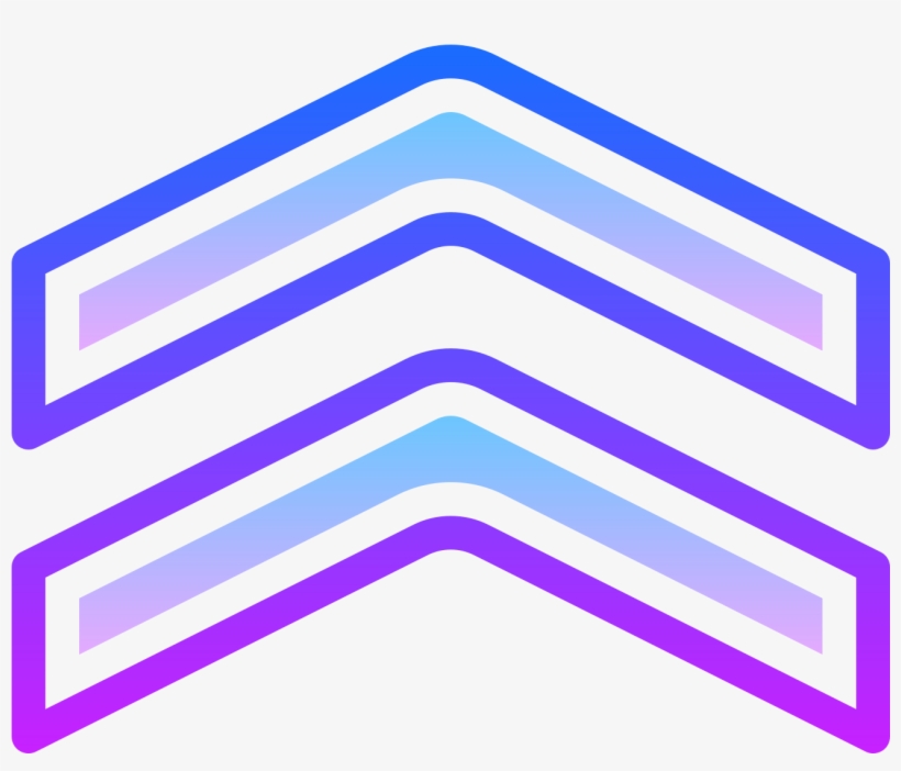 This Icon Represents Chevron, It Is Two Triangle Lines - Icon, transparent png #6127252