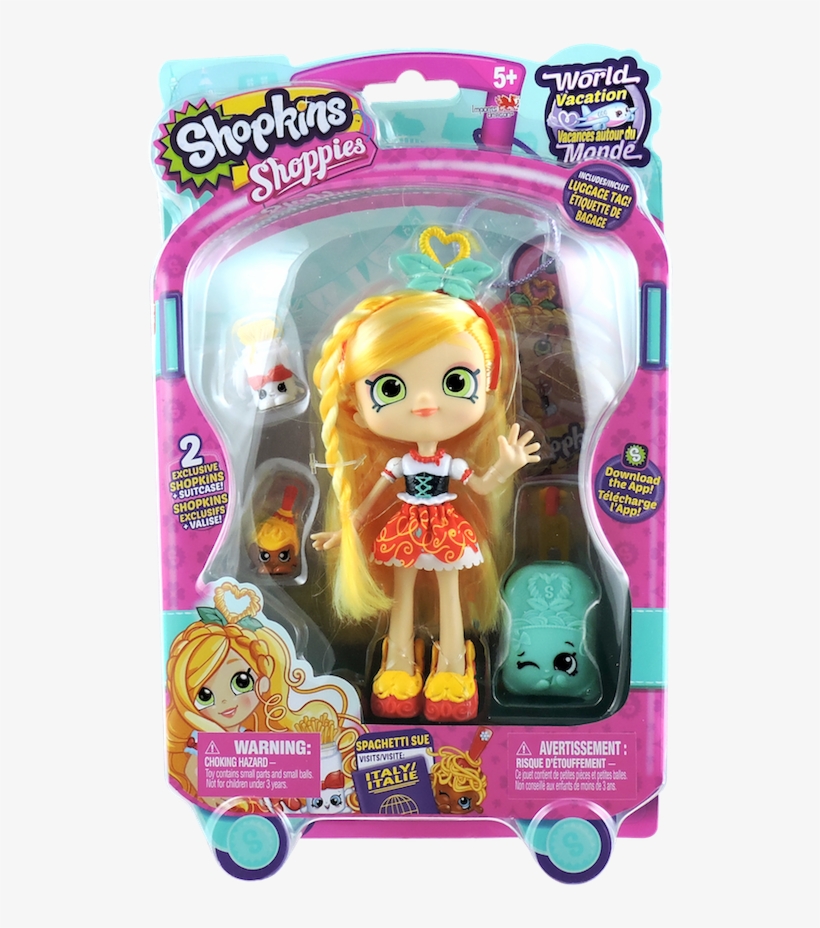 Id56417 Spagh Sue Face View - Shopkins Shoppies Doll Season 8 World Vacation (asia), transparent png #6127783