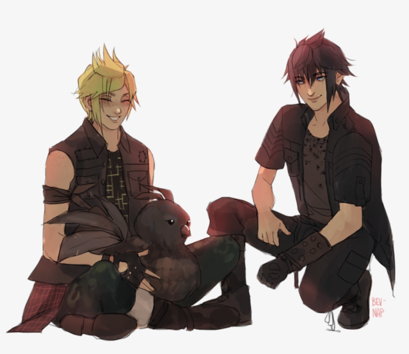 Chocobros And A Chocobo - Cartoon, transparent png #6129644