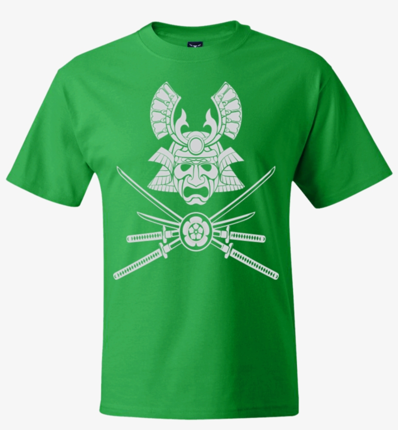 Samurai Helmet & Crossed Swords T-shirt - T Shirt, transparent png #6129980