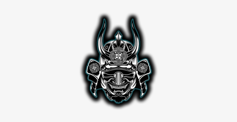 Other Photos To Samurai Mask Tattoo Stencil Ggatcqfa - Kabuto Mask Vinyl Wall Art (black), transparent png #6130165