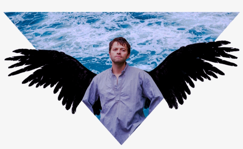 Castiel Png Headers - Alas De Angel Negro Png, transparent png #6130450