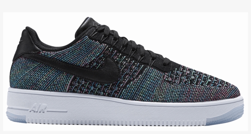 Nike Af1 Ultra Flyknit Low Apotxw - Nike Air Force 1 Ultra Flyknit Low Black/blue Lagoon/vo..., transparent png #6130524