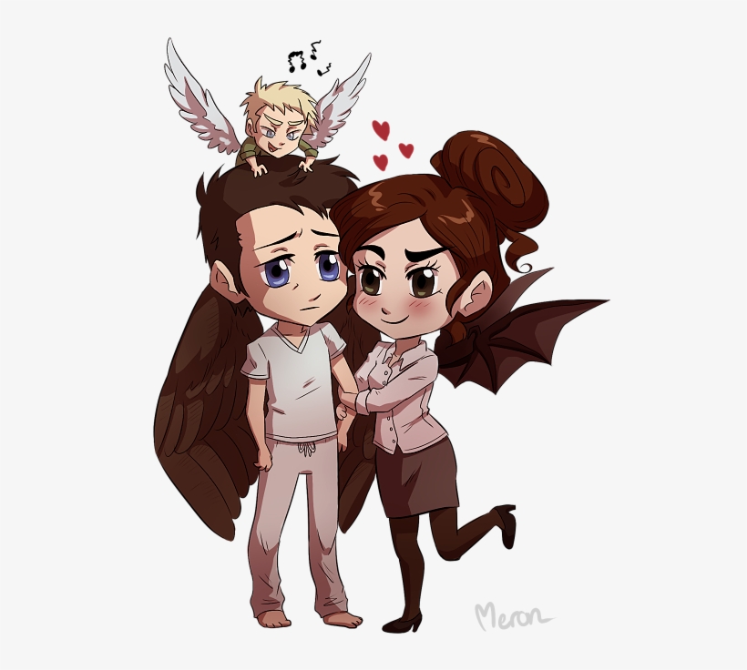 Angels And Demons Meg Supernatural, Supernatural Drawings, - Supernatural Castiel And Meg Fanart, transparent png #6130748