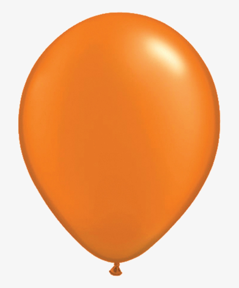 11" Pearl Mandarin Orange Latex Balloon, transparent png #6130863