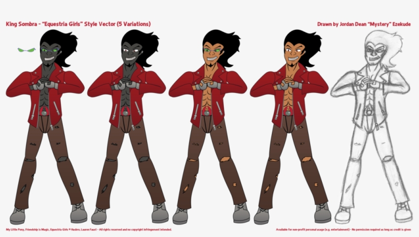 King Sombra Equestria Girls Style W Variations By Mysteryezekude-d66axsk - My Little Pony: Friendship Is Magic, transparent png #6131353