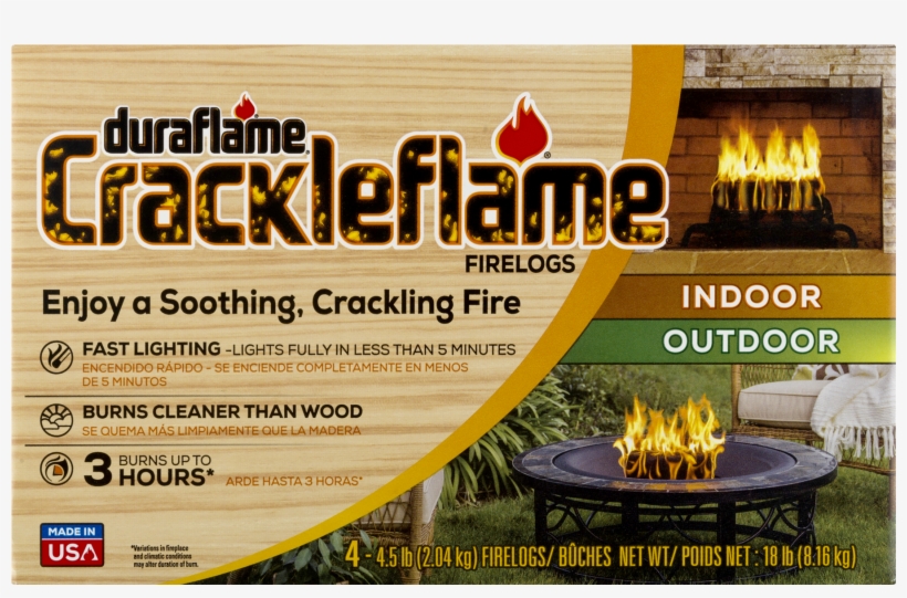 Duraflame® Crackleflame® - Duraflame Crackleflame Fire Logs, 3 Hour - 6 Pack,, transparent png #6131602