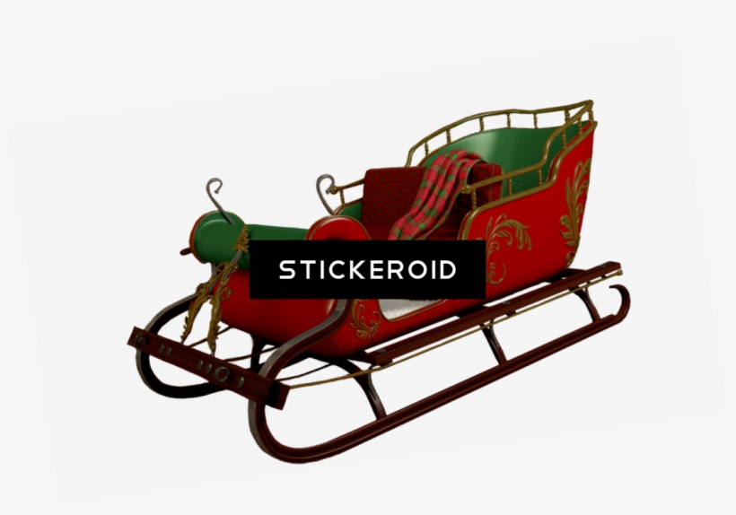 Santa Sleigh Holidays - Sled, transparent png #6132432