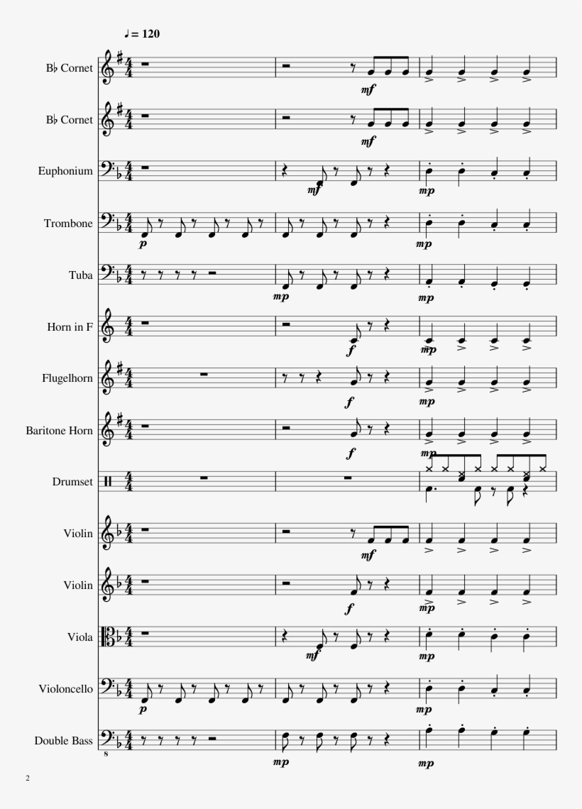 Dynamite Sheet Music Composed By By Koby Saunder & - Music, transparent png #6134243