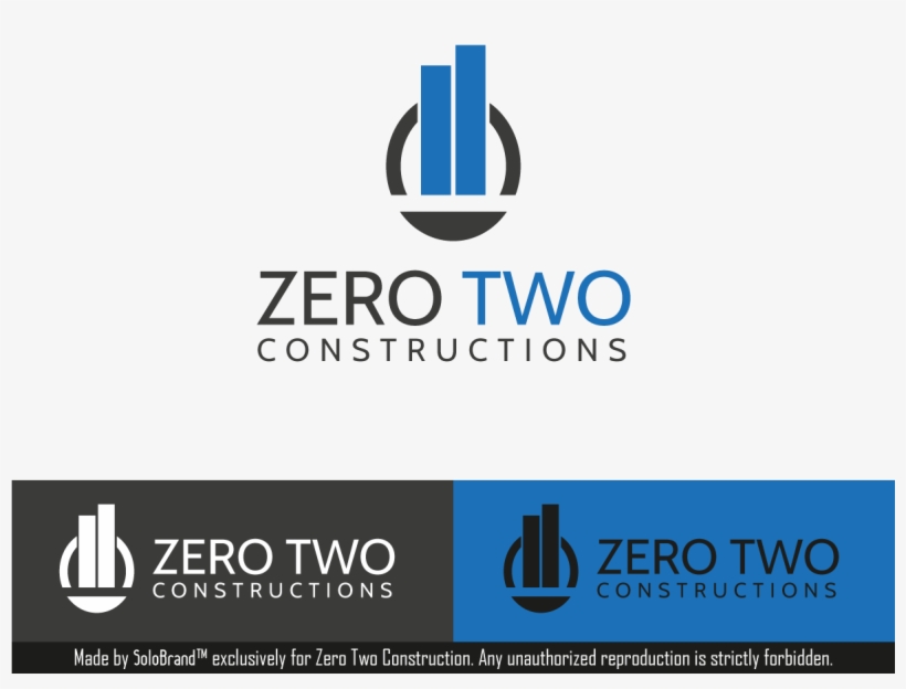Construction Logo Design For Zero Two Constructions - Graphic Design, transparent png #6134714