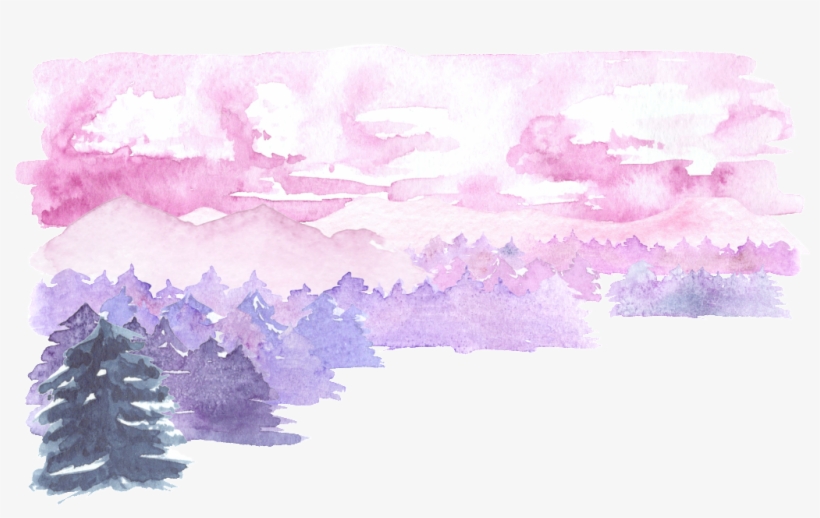 Purple Watercolor Illustration Transparent - Watercolor Paint, transparent png #6134778