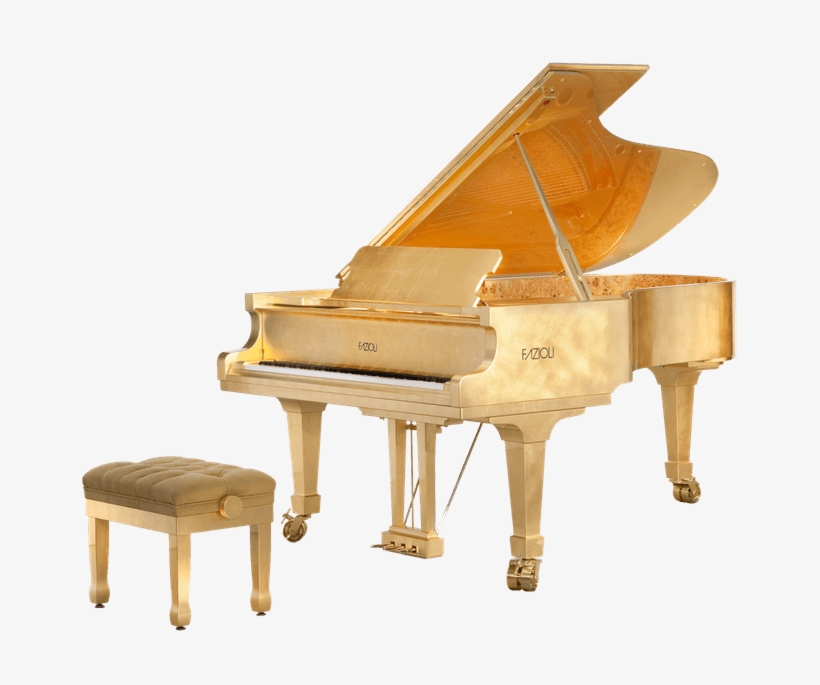 The Fazioli Gold Leaf Grand Piano - Fazioli Gold, transparent png #6134949