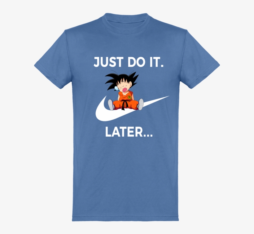 Just Do It Later - Dragon Ball Son Goku Fall Asleep Orange Sweatshirts, transparent png #6137048