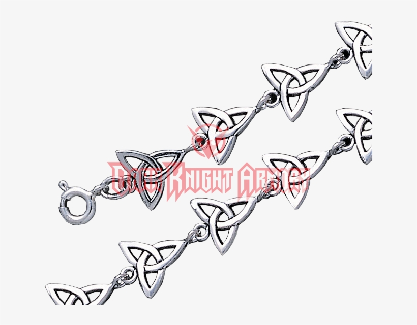 Silver Triquetra Knot Bracelet - Portable Network Graphics, transparent png #6140463