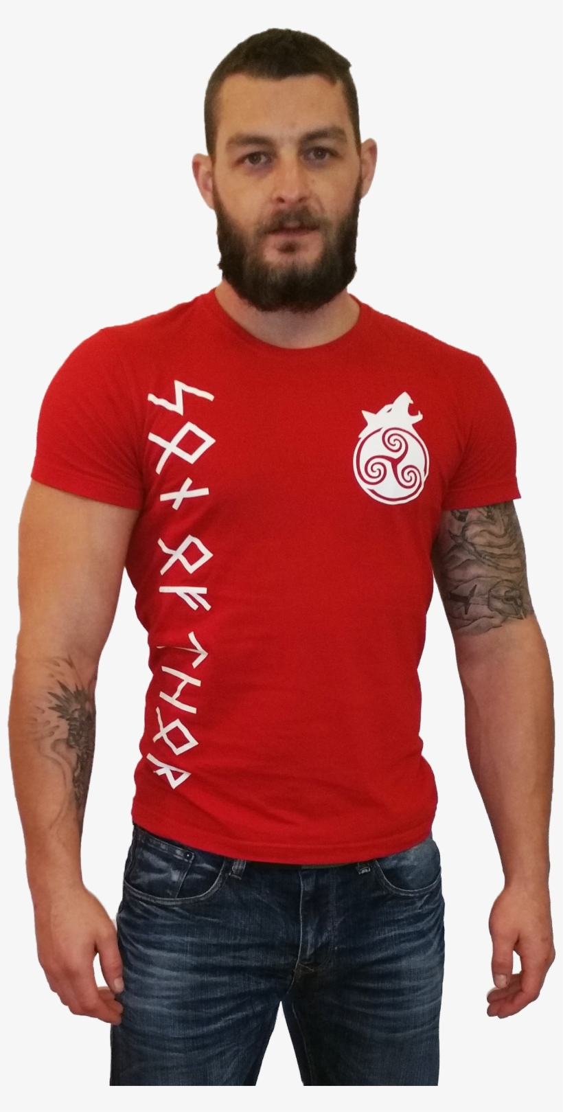 Panské Tričko Nordic Power Red/white, transparent png #6140527