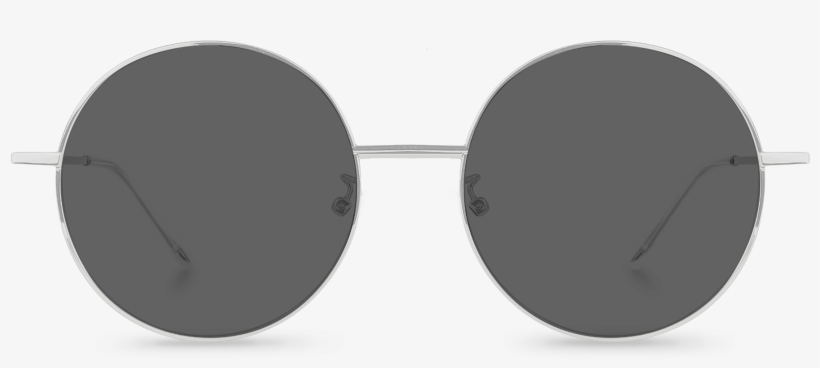 Front View Of Exciter Black Round Sunglasses Made From - Sunglasses, transparent png #6141111