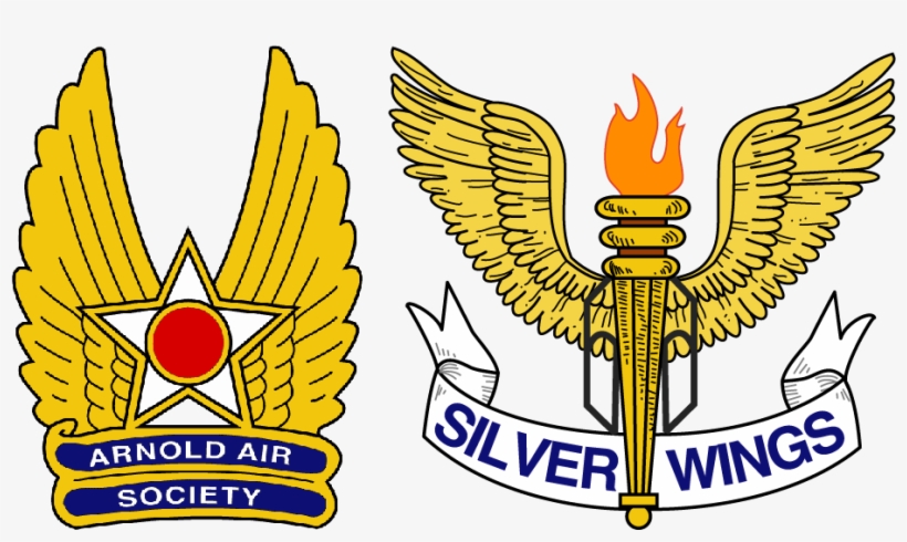 Cropped-arnold Air Silver Wings - Arnold Air Society Silver Wings, transparent png #6142892