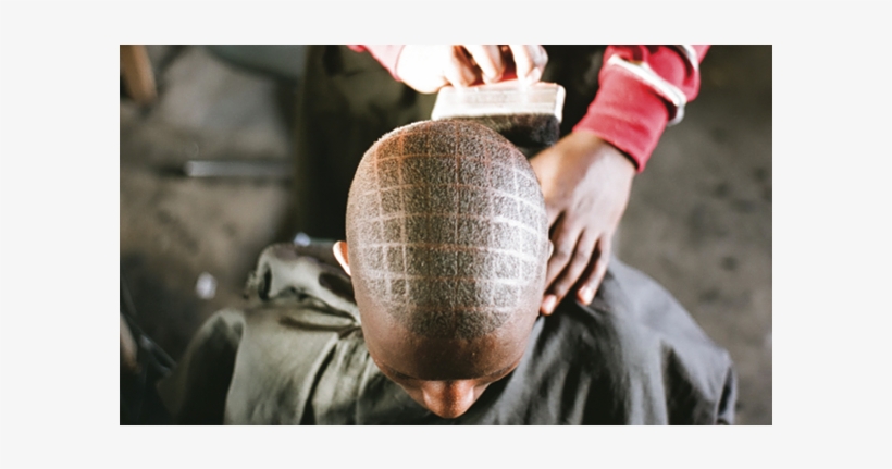 man in barbers chair