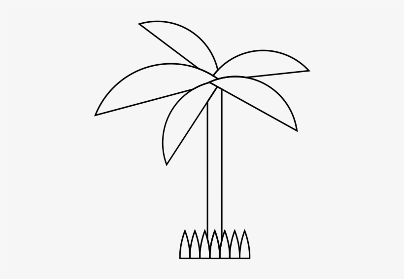 Palm Tree Rubber Stamp - Drawing, transparent png #6146008