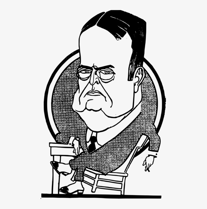 Black And White Download Fat Facial Hair Cartoon - Clip Art, transparent png #6146770