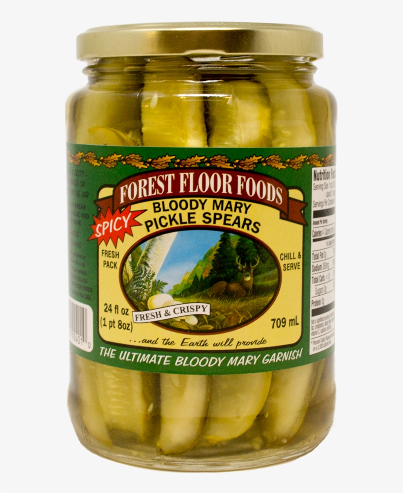 Forest Floor Bloody Mary Pickle Spears - Forest Floor Foods Bloody Mary Pickle Spears - 24 0z., transparent png #6148335