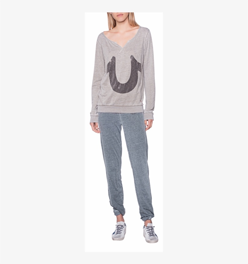 True Religioncrew Fleece Relax Horseshoe Dusty Olive - Girl, transparent png #6148688