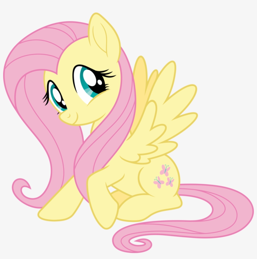 Fluttershy Images Mlp Fim New Fluttershy Happy Vector - My Little Pony The Movie Fluttershy, transparent png #6150729