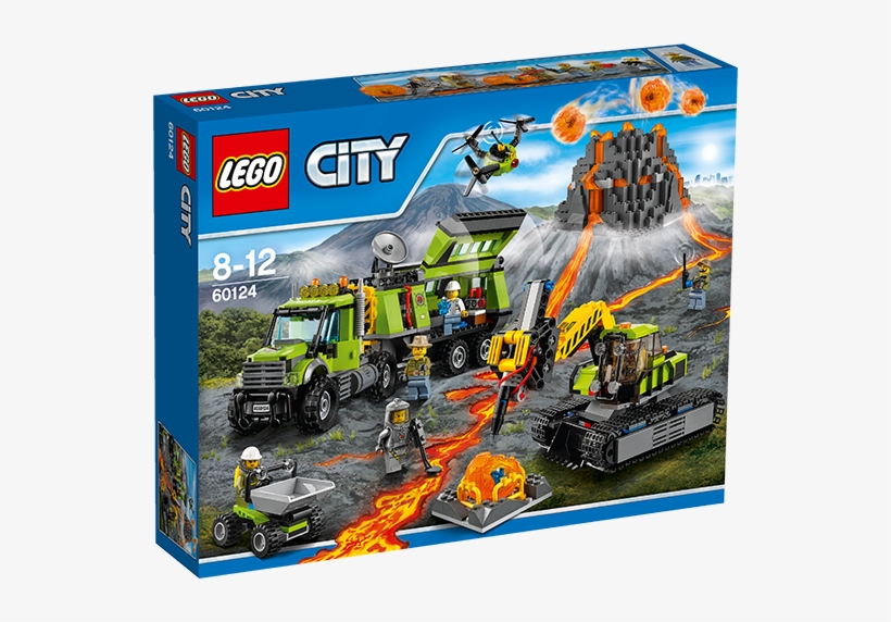 Lego City 60124 Vulkanforskernes Base, , Large - Lego City - Volcano Exploration Base 60124, transparent png #6152388