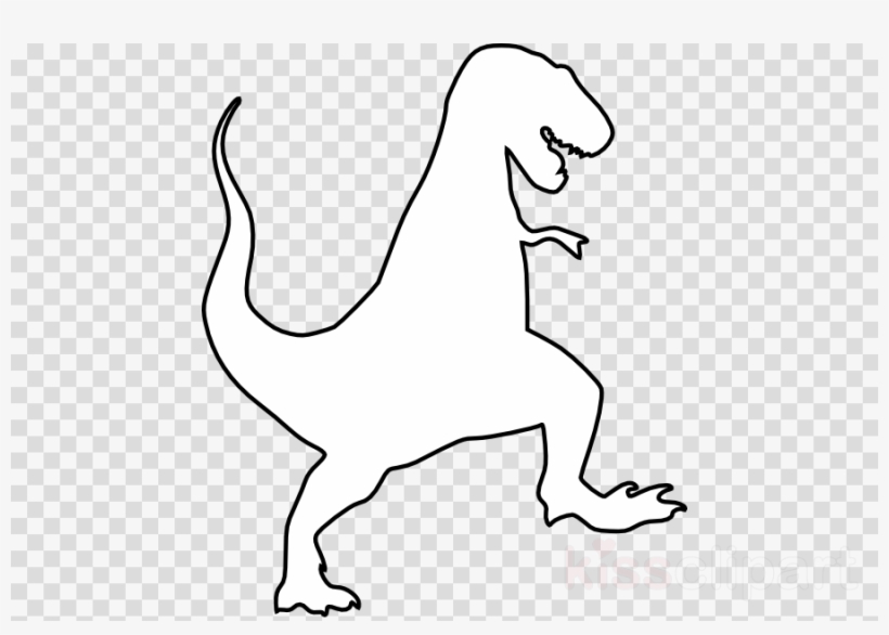 Outline Of At Rex Clipart Tyrannosaurus Stegosaurus - Cartoon Christmas Tree Png, transparent png #6153299