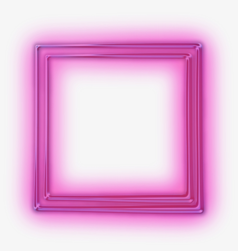Neon Square Squares Kare Frame Frames Border Borders - Glow Neon Shapes Png, transparent png #6154276