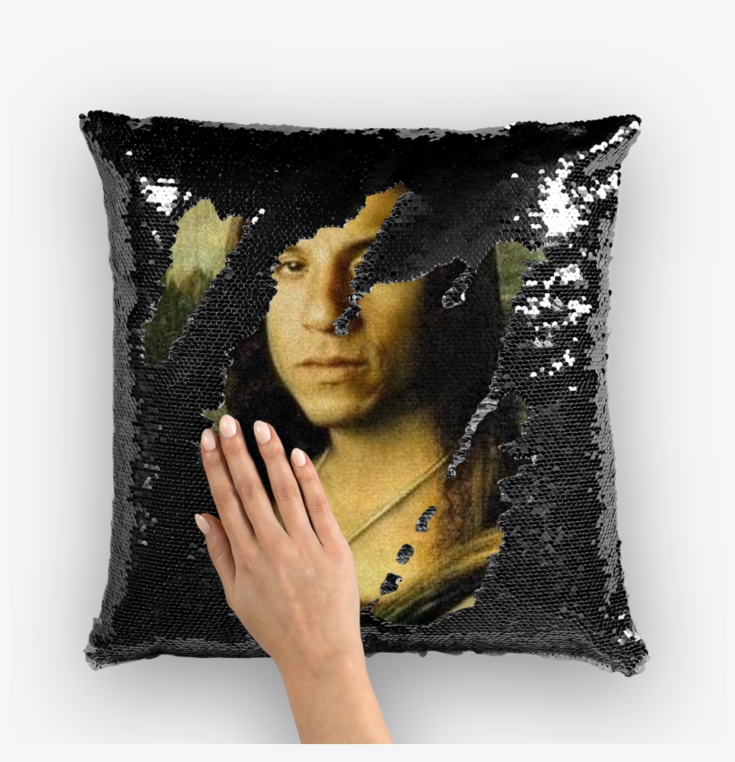 Vin Diesel As The Mona Lisa ﻿sequin Cushion Cover - Vin Diesel, transparent png #6156268