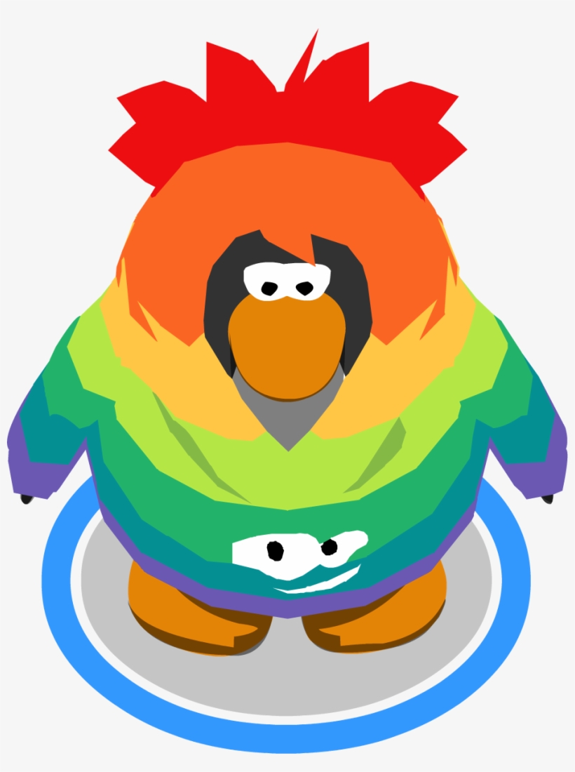 Rainbow Smirk Hoodie In-game - Cartoon, transparent png #6156904
