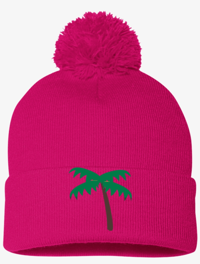 Palm Tree Emoji Sp15 Sportsman Pom Pom Knit Cap - Fresh-pom Pom Red, transparent png #6156906