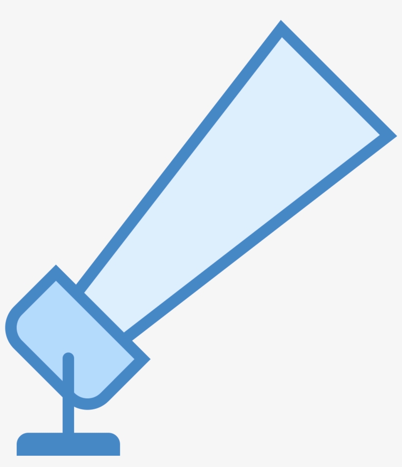 Two Diagonal Lines Are Drawn - Searchlight Icon, transparent png #6157168