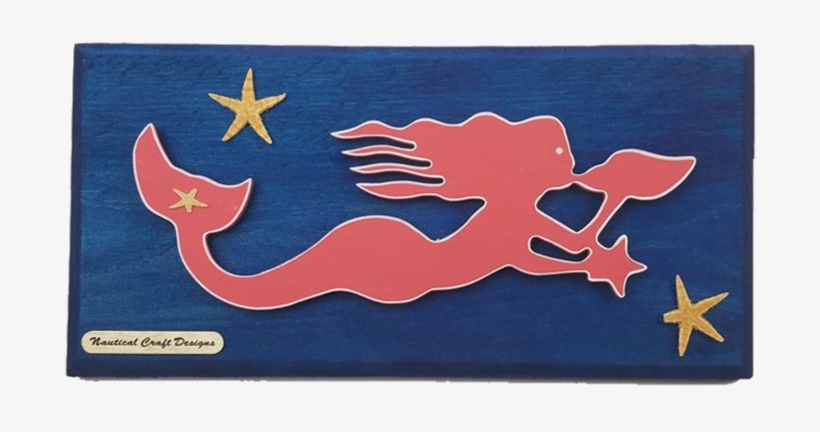 Wooden Wall Sign With Mermaid - Mermaid, transparent png #6157695